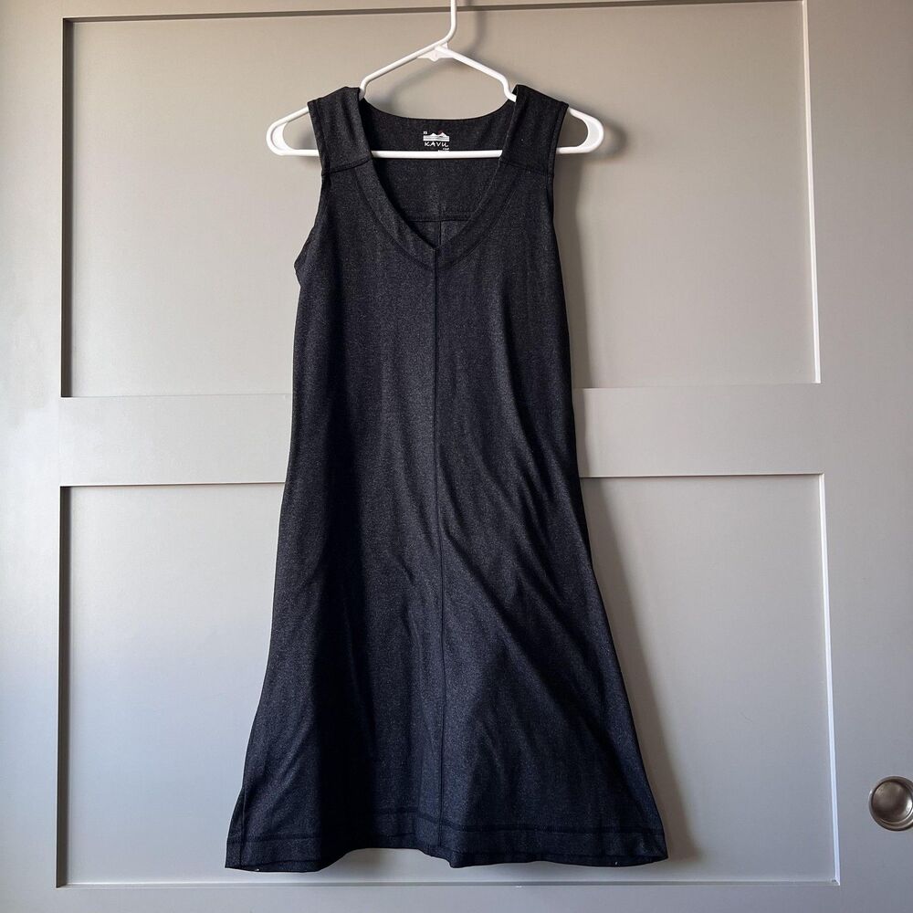 Kavu Dress Womens Extra Small Black Sleeveless V Neck Stretchy Casual Outdoor